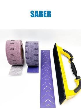 工厂供应陶瓷网格砂纸长条植绒耐磨无尘打磨汽车家具金属砂纸片