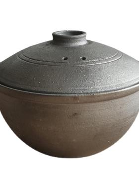 山西特产平定老式黑砂锅家用煲汤炒菜熬粥老式无釉粗土陶大砂锅