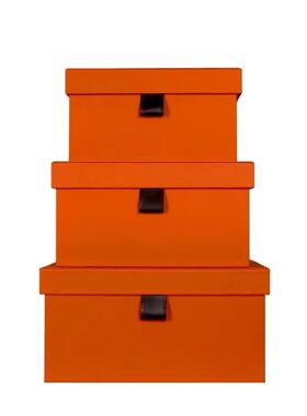 轻奢样板房间衣柜收纳箱衣帽间收纳盒皮质整理箱储物盒摆装饰设件