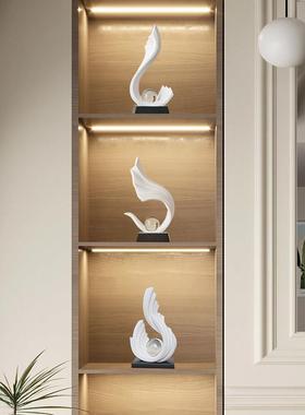 现代简约轻奢高档客厅酒柜工艺品摆饰装饰品高端大气上档次高级感