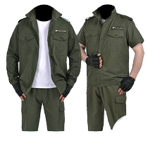 EXP07Z-S camouflage military training uniform digital forest summer ground mens and womens middle and high school college military training uniform set breathable