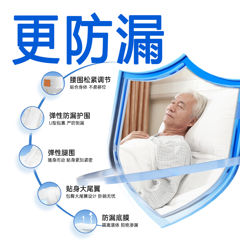 福派成人纸尿裤老人专用加厚干爽尿不湿粘贴式大号男女产妇纸尿片
