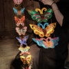Hand-made embroidered pendants butterfly home hanging string decoration