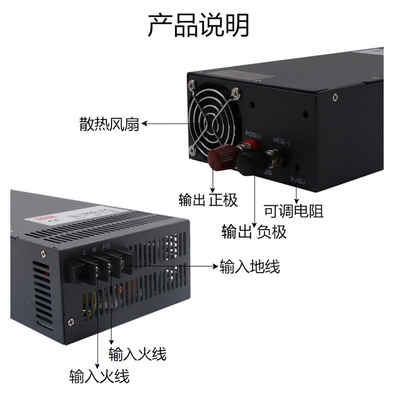 DS-1000-24开关电源 AC380V输入转DC24V直流输出电源24V42A1000W-图0