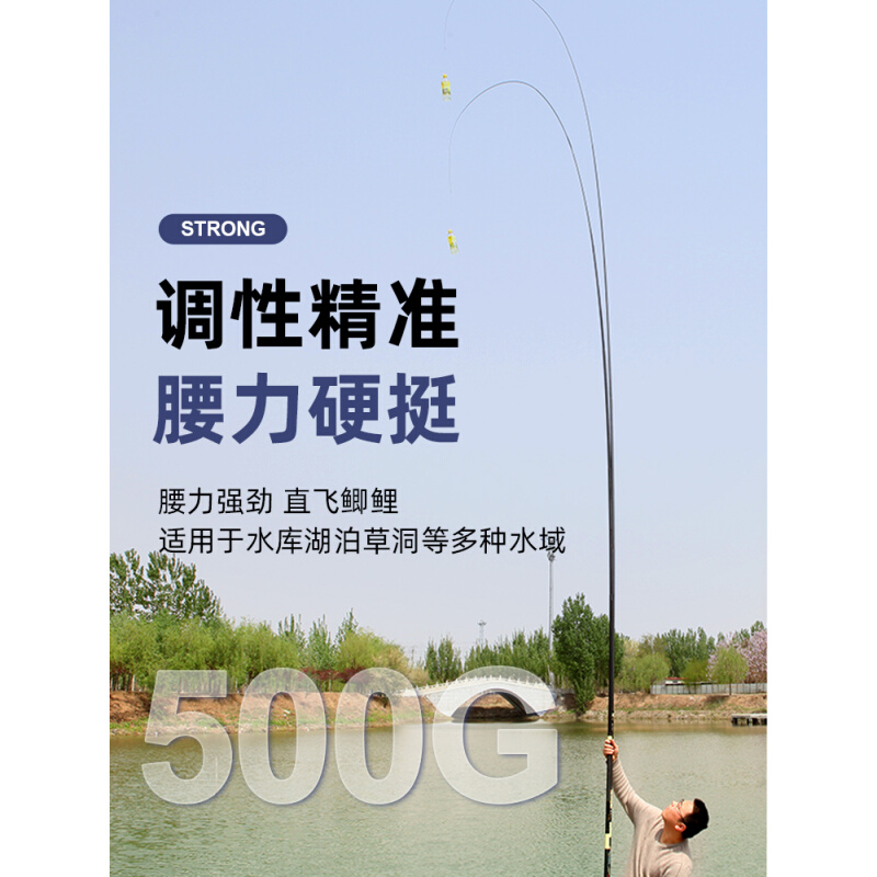 劲战鲤传统钓长杆鱼竿超轻超硬13大炮竿8打窝竿9/10/15米11手竿12