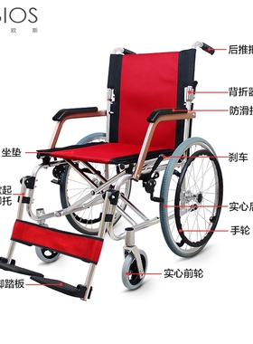 康复设备定制可折叠可调节医疗设备钢架时尚CE认证残疾人手动轮椅