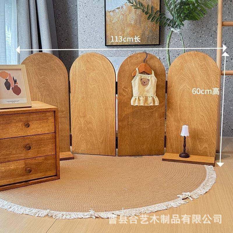 北欧风木质屏风儿童房隔断装饰背景板工作室装饰折叠隔断摄影道具,淘宝优惠券,粉丝福利购,淘宝优惠卷