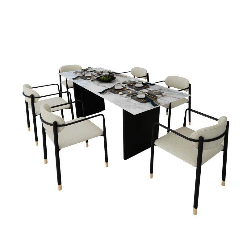轻奢大理石餐桌长方形新中式实木餐桌椅组合家用饭桌岩板现代简约,淘宝优惠券,粉丝福利购,淘宝优惠卷
