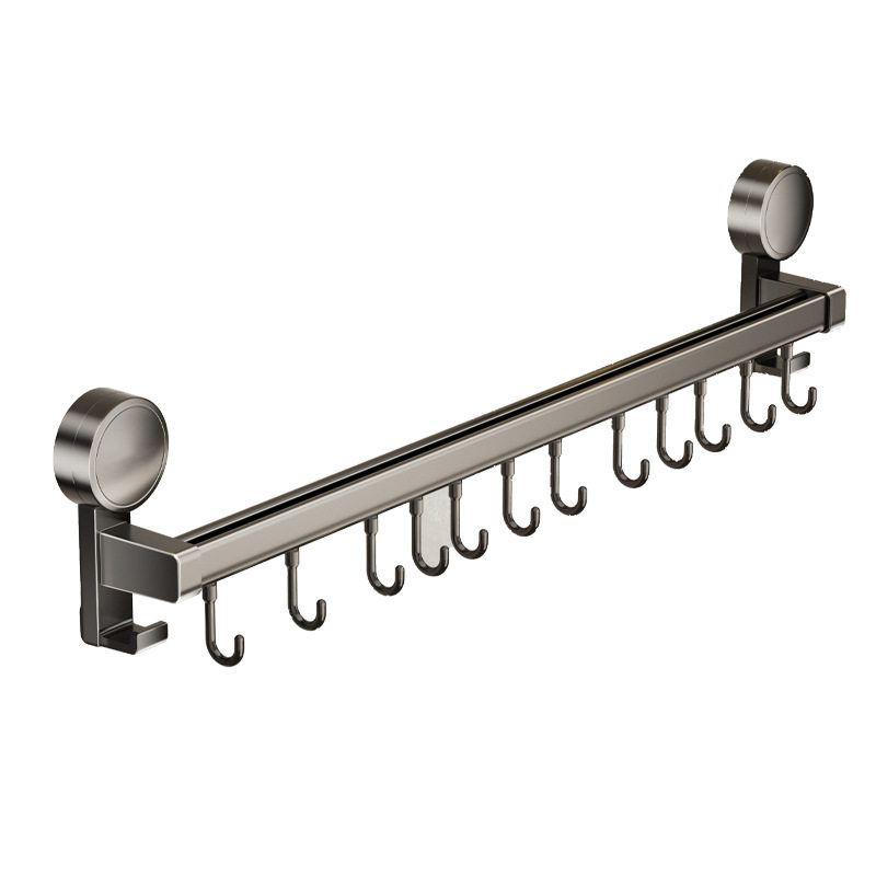 厨房挂钩架多功能置物架免打孔挂杆锅盖勺子铲子双杆刀架收纳架子,淘宝优惠券,粉丝福利购,淘宝优惠卷