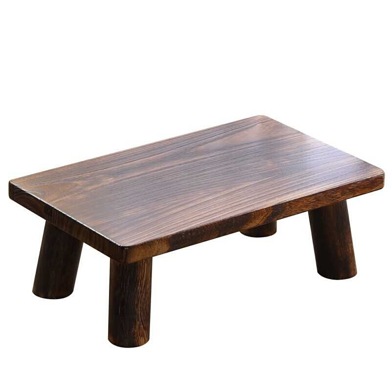 日式烧桐木飘窗桌子小茶几简约榻榻米矮桌子圆地桌炕几实木小方桌 - 图3