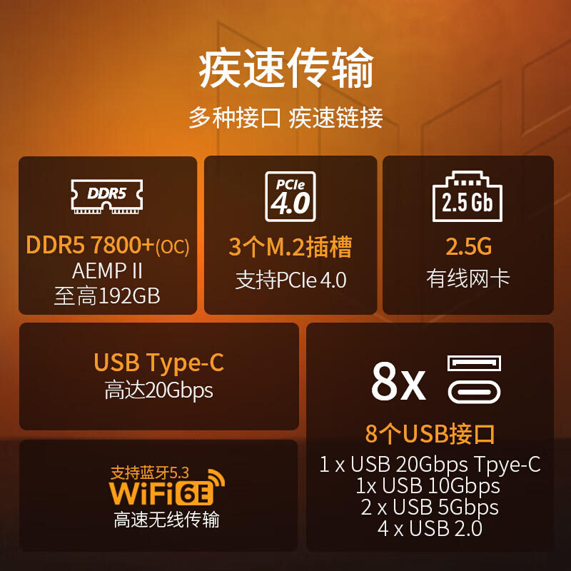 华硕TUF GAMING B760M-PLUS/WIFI重炮手二代台式机电脑主板matx-图3