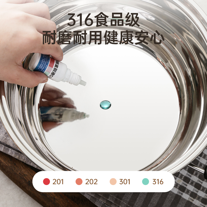 316不锈钢汤锅加厚家用蒸锅煮粥锅煮锅蒸煮燃气电磁炉炖锅双耳锅 - 图1