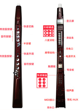 卓恩九幽电吹管2023新款YH801国产中老年人电子吹管初学者乐器
