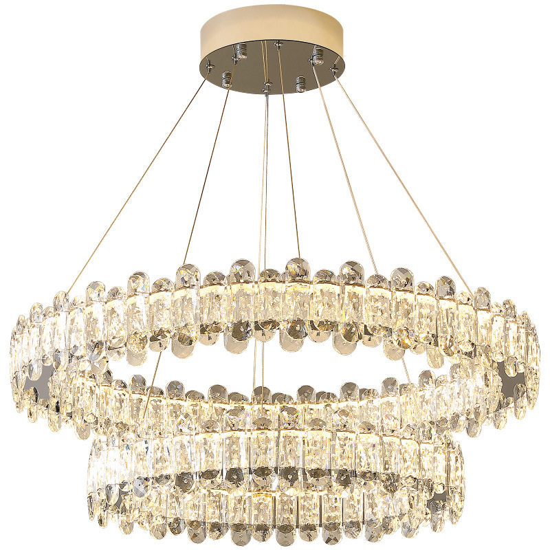 轻奢水晶吊灯客厅灯具2024年新款网红卧室灯样板房简约圆环餐厅灯,淘宝优惠券,粉丝福利购,淘宝优惠卷