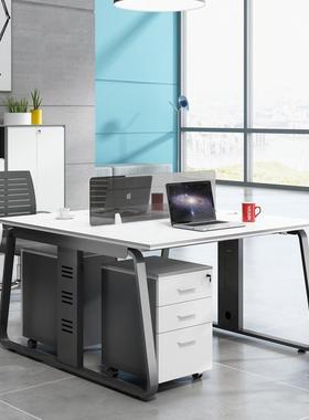 长沙现货职员办公桌椅组合简约现代4/6人位公司办公室工位员工桌