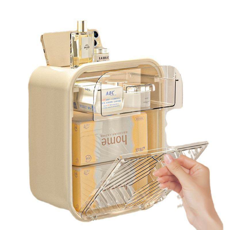 卫生间纸巾盒免打孔置物架浴室防水抽纸盒放卷纸抽纸架厕所收纳盒,淘宝优惠券,粉丝福利购,淘宝优惠卷