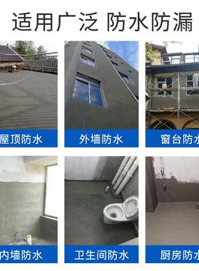 金装黑豹js高弹抗裂防渗透卫生间厕所内外墙阳台屋顶补漏防水材料