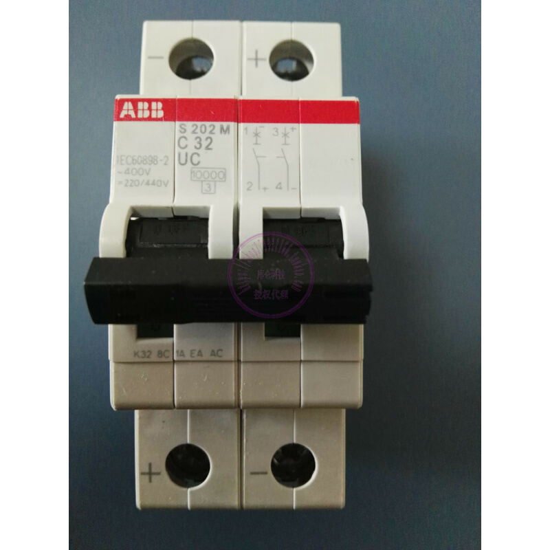 ABB S202M-C 0.5 1 2 3 4 6 8 10 13 16 20 25 32 40 50 63断路器-图0