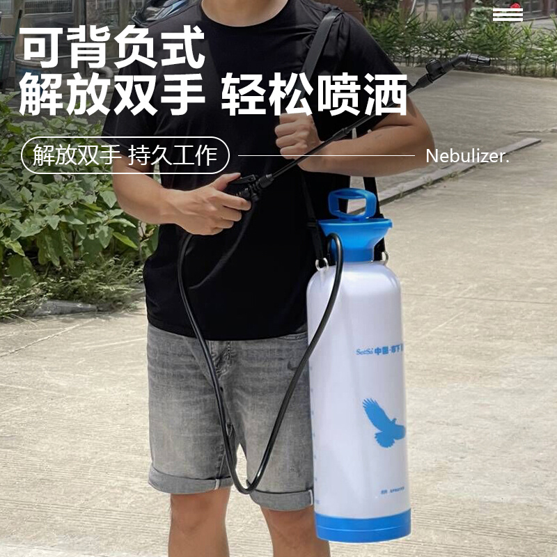 市下牌8L手动加厚高气压式喷壶浇花浇水壶清洗玻璃喷雾器喷雾园艺 - 图0