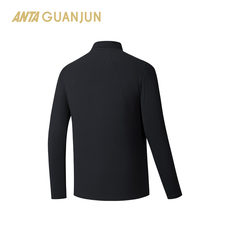 安踏冠军全天候系列荣耀半拉链立领行政长袖T恤男士春季152520401 - 图0