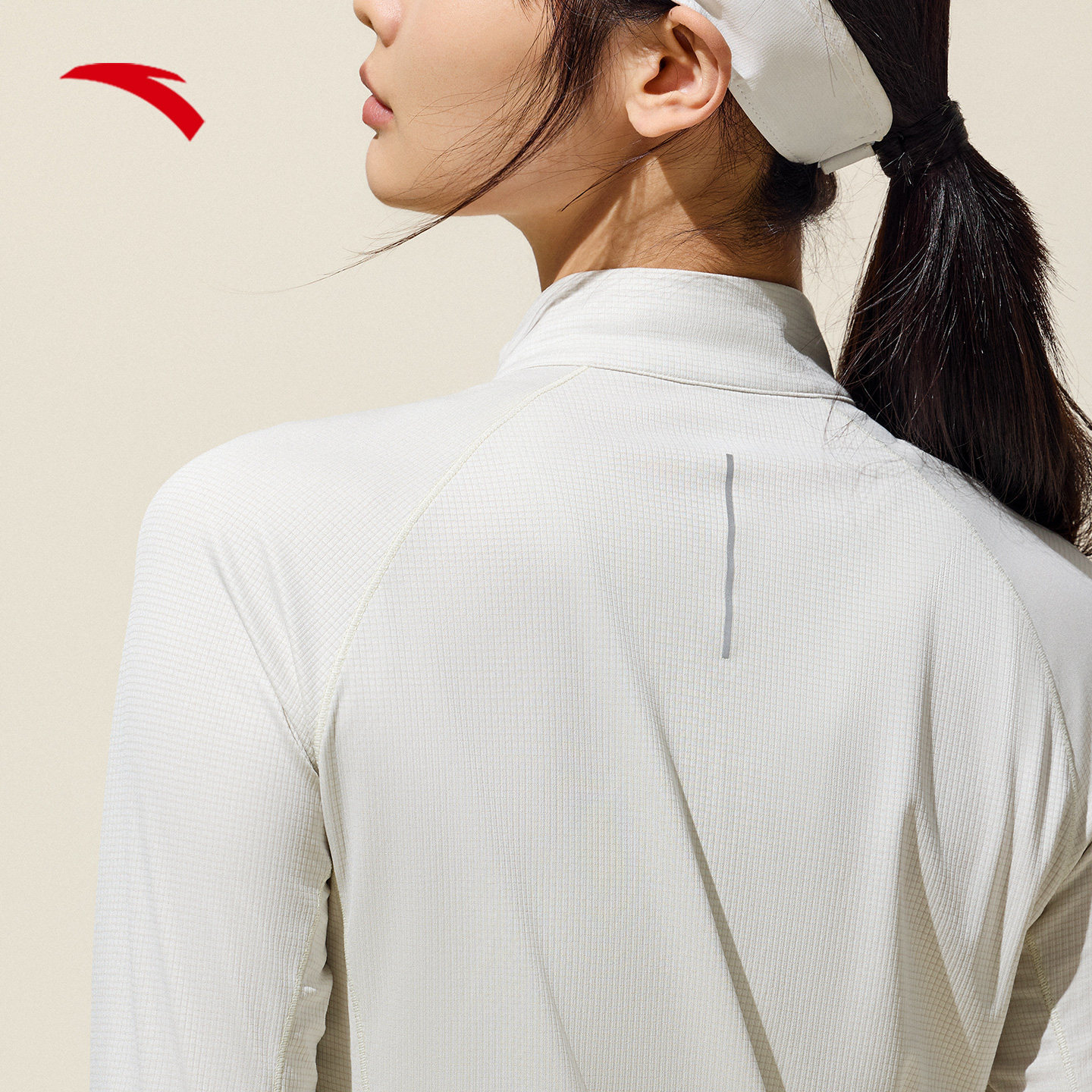 安踏跑步速干长T女2025秋季新款速干长袖T恤立领瑜伽服运动上衣,淘宝优惠券,粉丝福利购,淘宝优惠卷