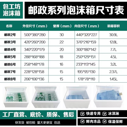 泡沫箱快递专用邮政保温箱3456号加密快递冷藏种菜摆摊水果盒子