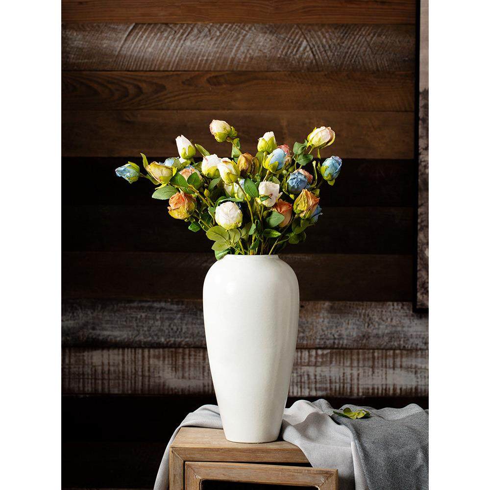 景德镇白色新中式陶罐现代简约家居装饰品插干花陶瓷花瓶客厅摆件,淘宝优惠券,粉丝福利购,淘宝优惠卷