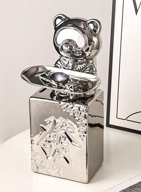 发财存钱罐摆件家居客厅寓意好的装饰品创意吧台开业礼物储零钱罐