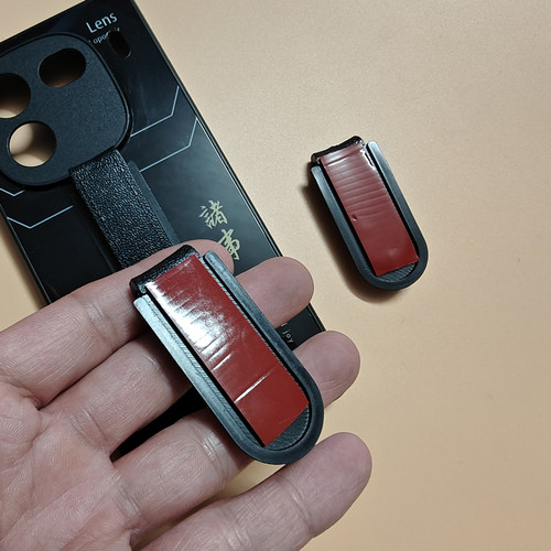 背夹卡扣对讲机配件手机壳腰包夹扣粘贴式带背胶塑料一体黑背夹子 - 图1