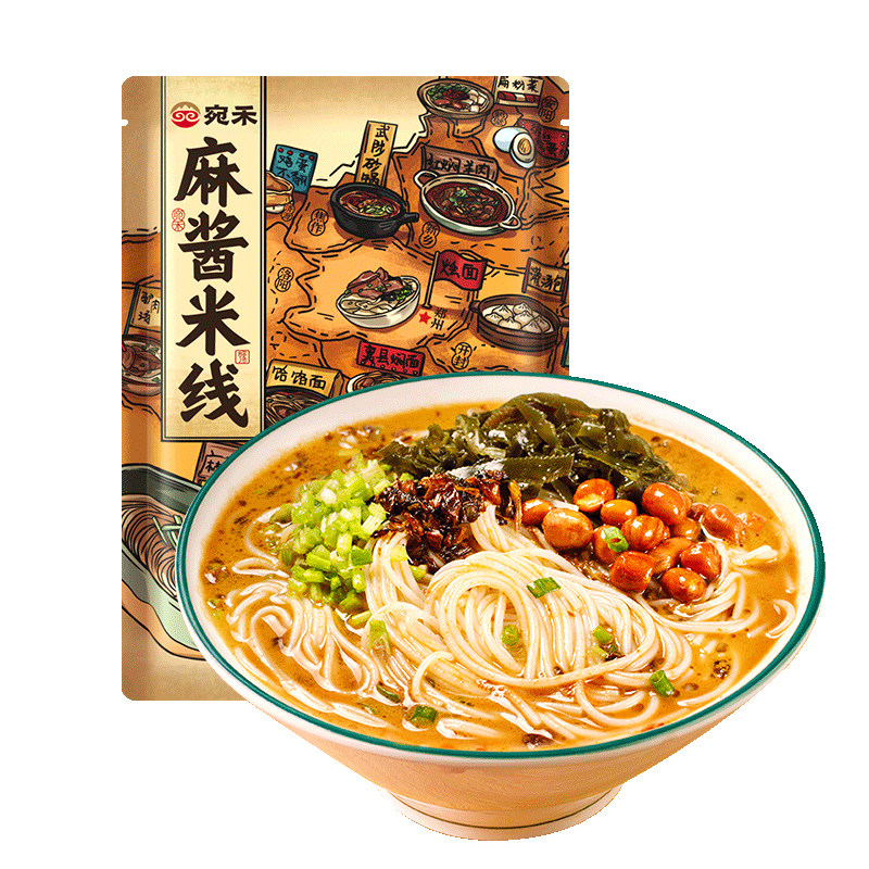 宛禾米线麻酱米线袋装南阳特产麻将粉丝米线米粉懒人速食寝室夜宵,淘宝优惠券,粉丝福利购,淘宝优惠卷