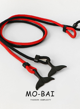 鲸鱼尾手链情侣手绳女学生编织礼物韩版简约百搭双活扣可调节手环