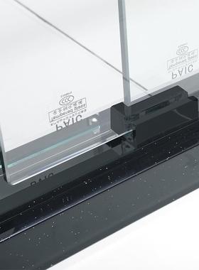 2024新款哑黑一字型淋浴房卫生间干湿分离浴室隔断家用洗澡间浴屏