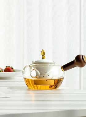 昌朴居纯手绘蝴蝶兰花电陶炉家用静音煮茶小型烧水玻璃壶泡茶炉