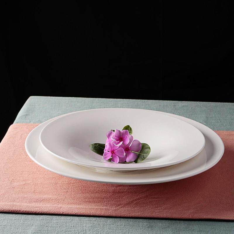 酒店中厨餐具圆形斗笠小脚盘冷菜创意意境菜盘融合菜中式特色会所,淘宝优惠券,粉丝福利购,淘宝优惠卷