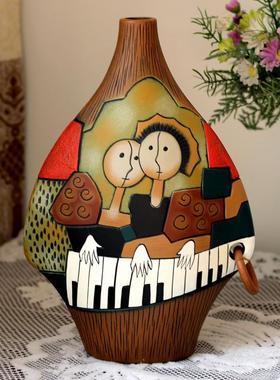 丽江特色手工艺品陶瓷花瓶客厅多宝阁餐柜酒柜装饰品摆件个性礼品