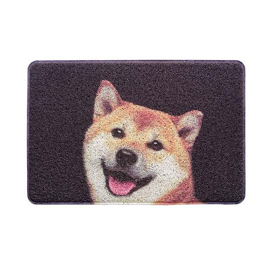 Pet entrance door floor mat door mat entrance door carpet silk ring entrance foot mat kitchen bedroom room Shiba Inu dog