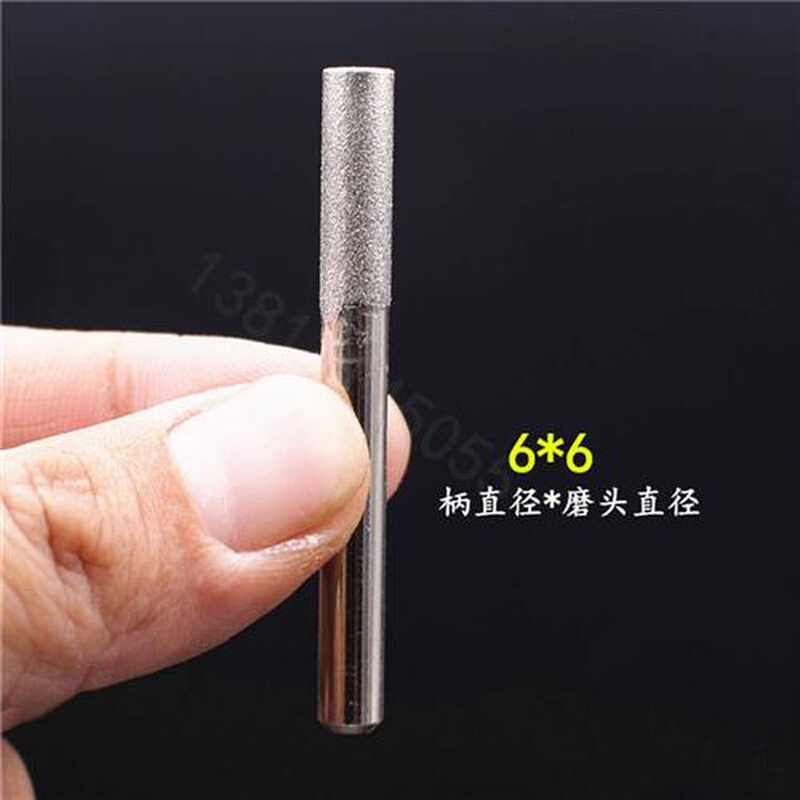 精品681012mm细砂120目金刚石圆柱磨头合金钨钢玻璃玉石陶瓷打磨 - 图2