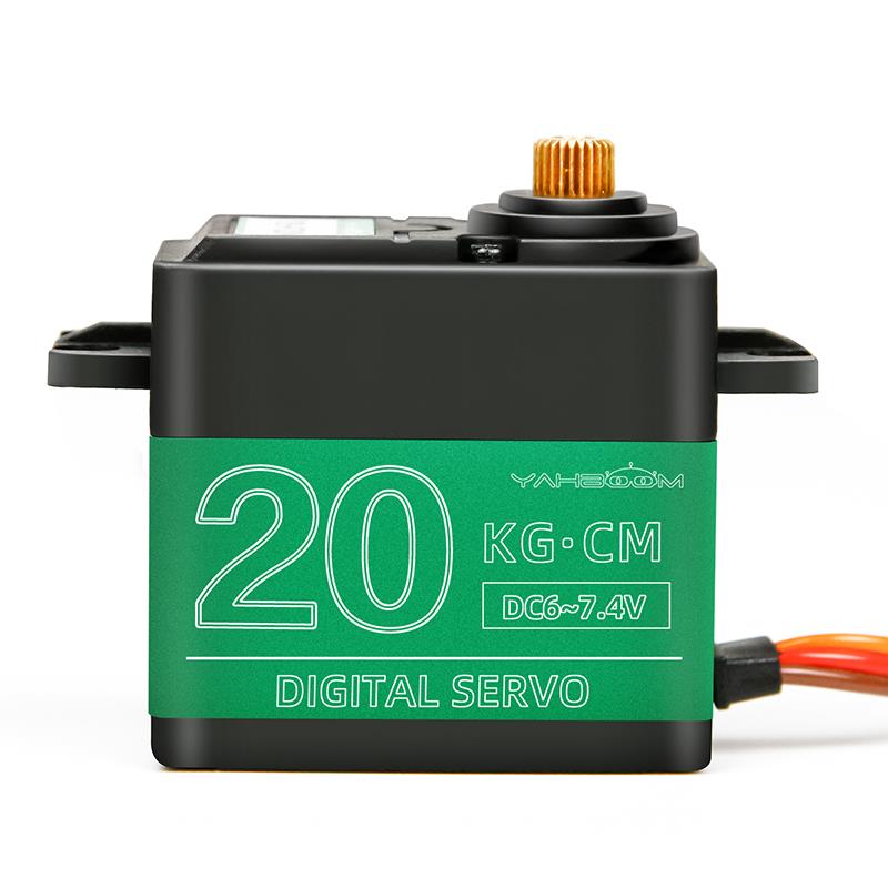 金属数字舵机15/20/25kg大扭矩 180/270度伺服单轴机械手臂机器人 - 图3