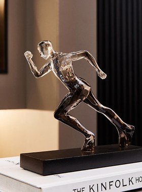 轻奢高级感白色励志人物摆件家居装饰品客厅电视柜酒柜办公室书房