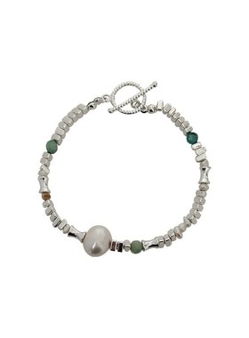 简约碎银子串珠珍珠手链女轻奢高级感时尚气质个性百Y搭精致手饰