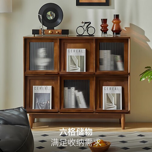 斗柜客厅五斗柜卧室储物柜靠墙式收纳柜特别好看的斗柜中古风斗柜 - 图0
