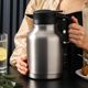 New 304 stainless steel insulation kettle vacuum commercial kettle D push-type restaurant tea kettle household high-end hot water kettle