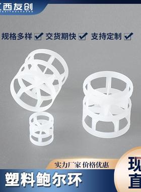 工厂废气喷淋塔塑料散堆填料鲍尔环PPCPVC材质鲍尔环填料