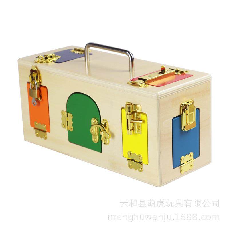 蒙台蒙特梭利开锁教具蒙氏幼教日常生活玩具锁箱儿童精细动作拼装,淘宝优惠券,粉丝福利购,淘宝优惠卷