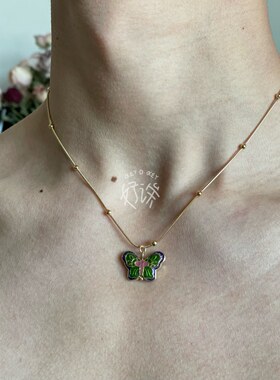 好诶 · Springtime系列 · 蝶时旧梦蝴蝶吊坠/纯铜镀18k金