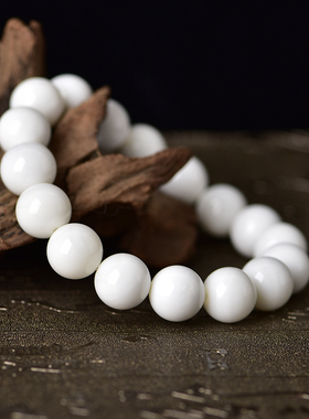 天然深海白贝壳手串108佛宝念珠