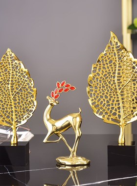 美式北欧风铁艺创意摆件客厅电视柜酒柜家居装饰品房间布置摆设