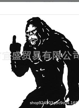 跨境竖中指大猩猩装饰品摆件家居庭院设计大猩猩仿真摆件创意设计