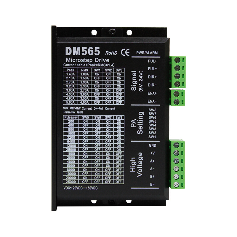 57步进电机双出轴套装3.2NM+DM565驱动器 57BYGH2115-400A4 DM542 - 图3