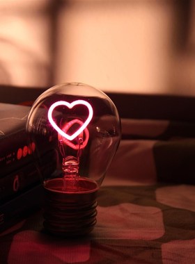 led充电复古爱迪生钨丝灯泡卡通造型艺术装饰彩虹小夜灯摆件礼物